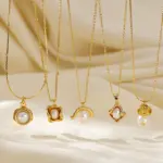 LIVKE’s vintage genuine pearl necklace with 18K gold-plated chain, styled with a black silk dress for timeless elegance.