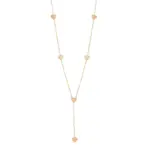 French-Inspired Enamel Heart Necklace 1 LIVKE’s gold enamel heart pendant necklace styled with a floral dress for Parisian-inspired everyday charm.