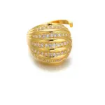 Artisan Zirconium Ring Set 6 Woman stacking LIVKE textured gold rings with UV color shift effect for TikTok transition video