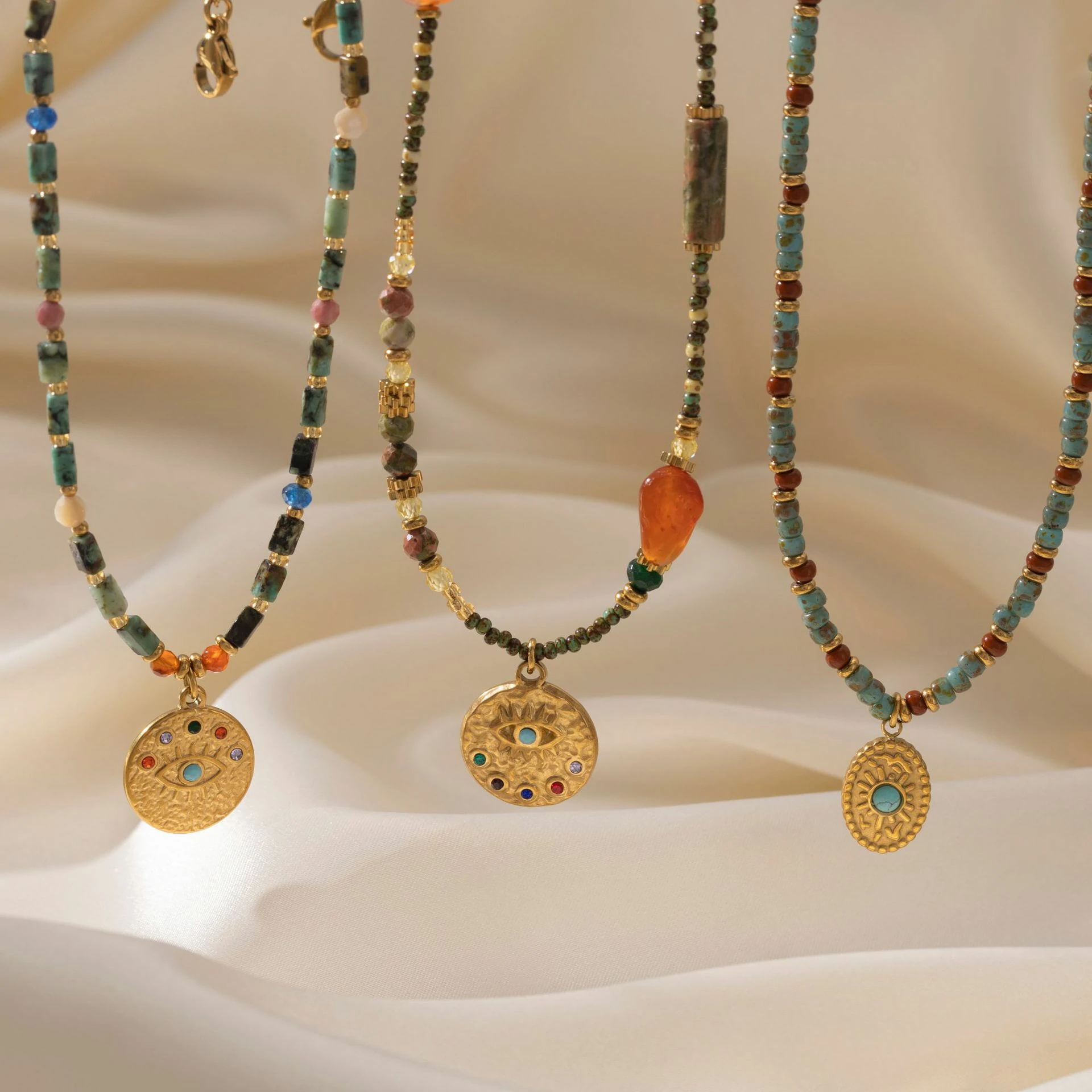 livke-minimalist-zirconia-sweater-necklace-layering (5) Woman wearing LIVKE cubic zirconia sweater necklace with knitwear and blazer, showcasing versatile minimalist jewelry for work and casual outfits