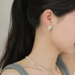 Natural Shell Bead Floral Pendant Necklace 3 Woman wearing LIVKE shell bead necklace with floral pendant at beach sunset, showcasing boho chic jewelry for summer adventures