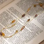 Tri-Bead Adjustable Necklace 4 LIVKE gold-plated adjustable tri-bead necklace styled as double layers with minimalist pendants, showing day-to-night versatility