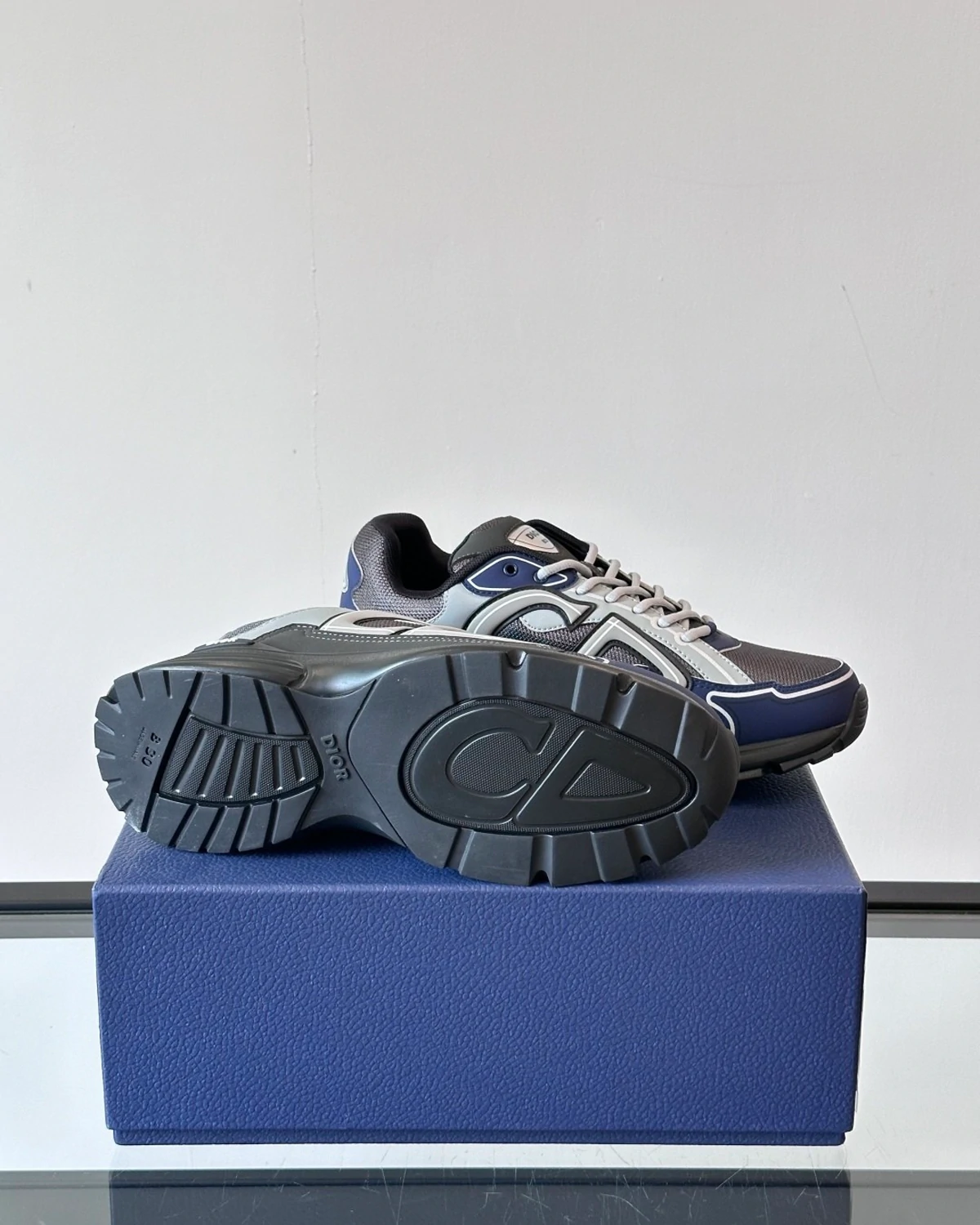 Kivne Dior B30 Mesh Blue Black Grey Trainer