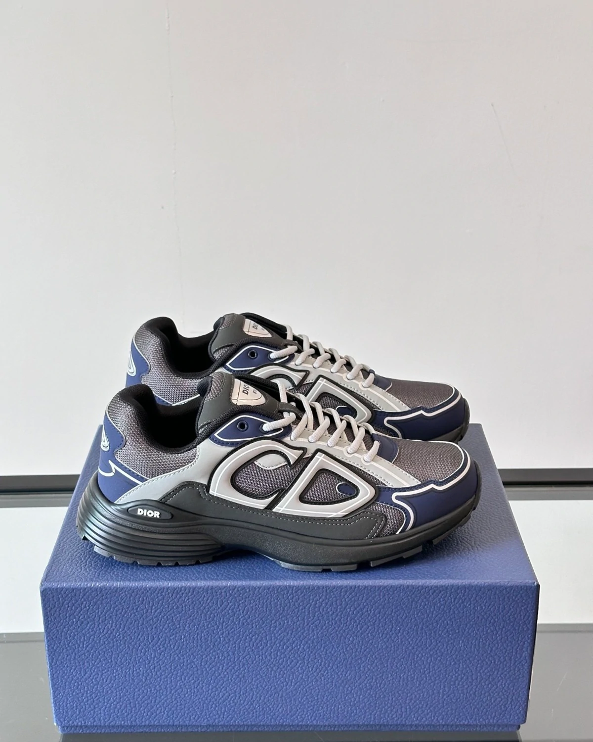Kivne Dior B30 Mesh Blue Black Grey Trainer