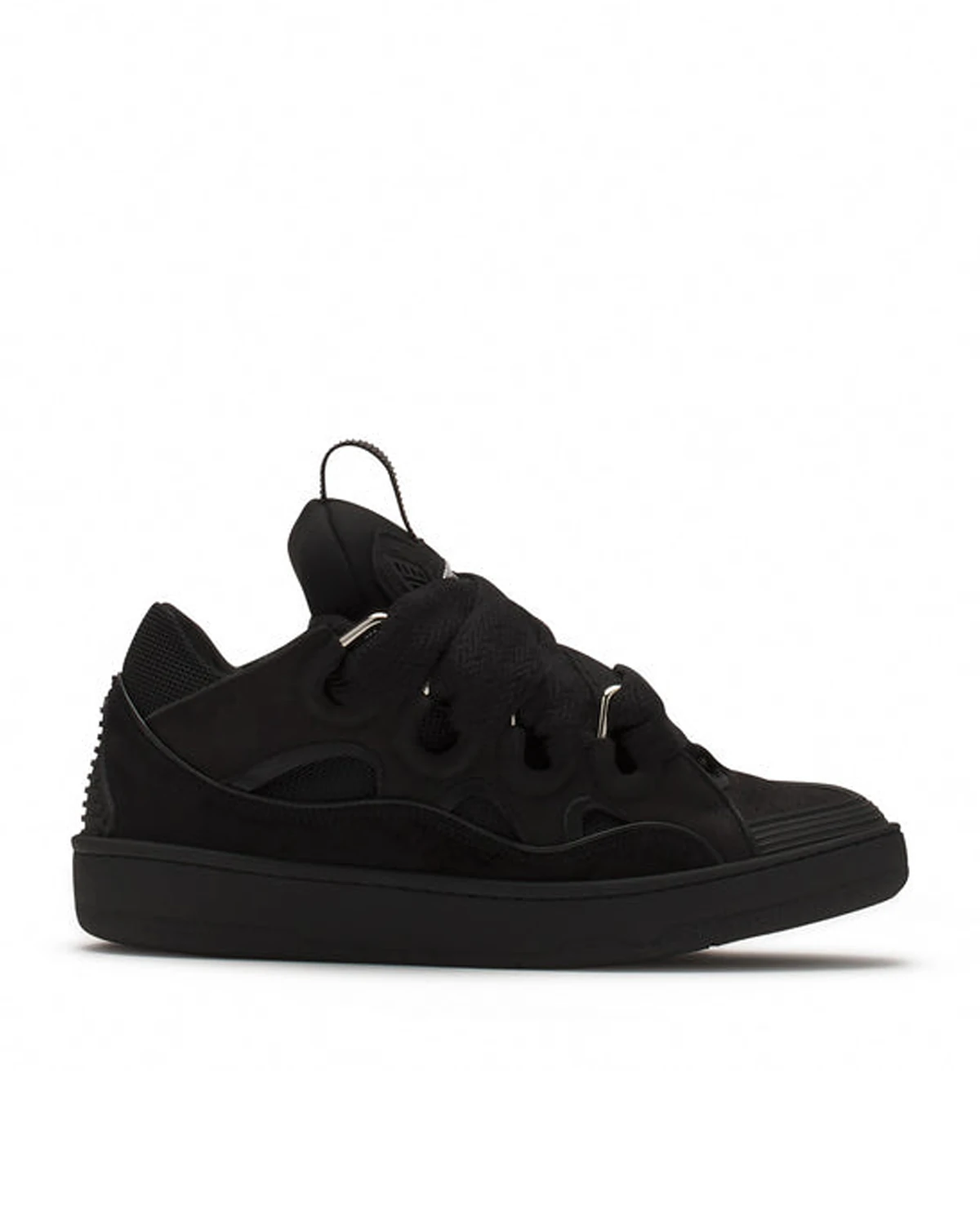 Lanvin Leather Curb Sneaker 'ALL BLACK'