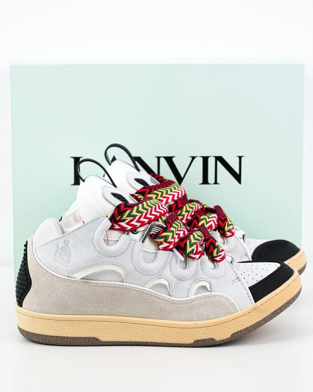 Kivne Lanvin Leather Curb Sneakers