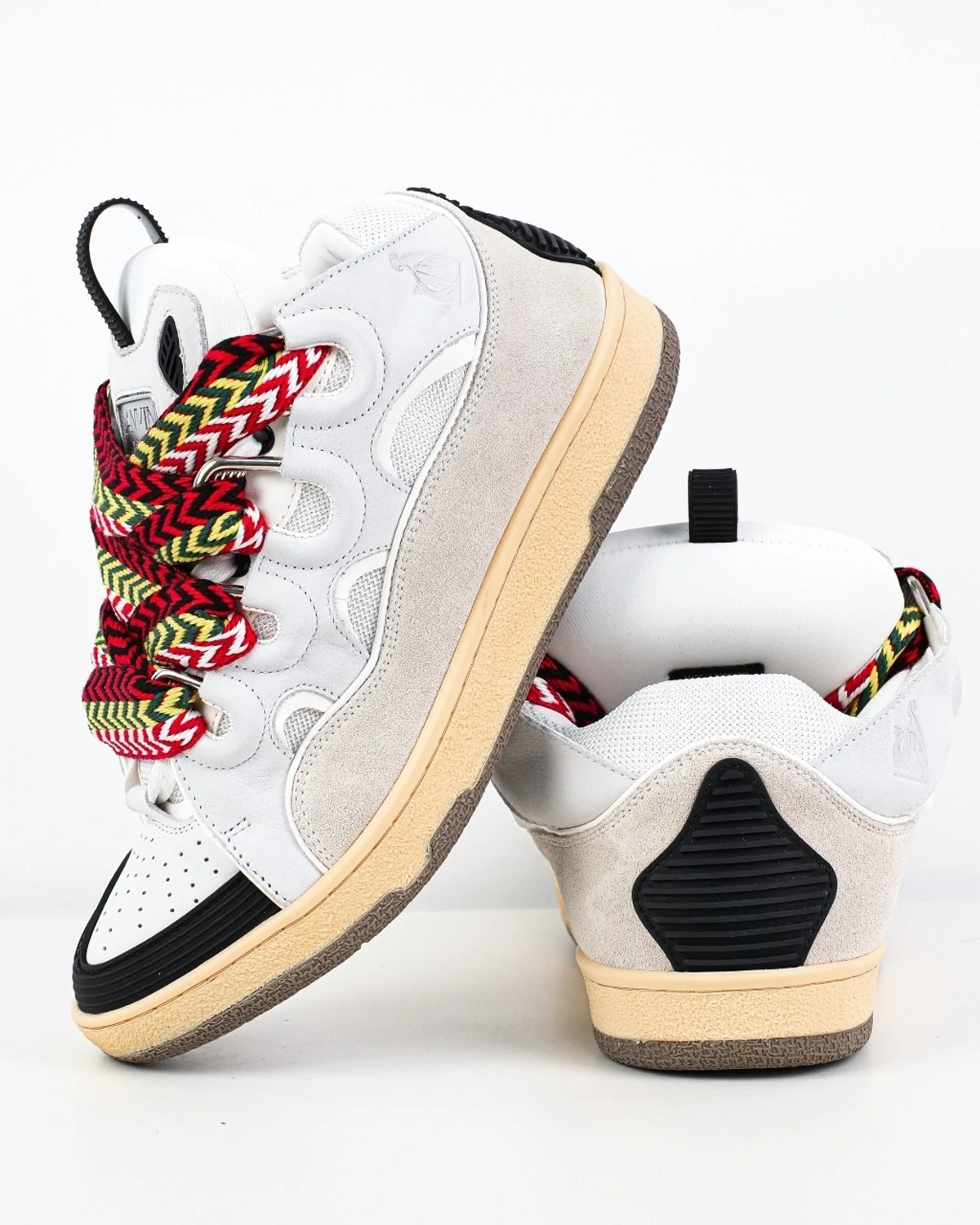Kivne Lanvin Leather Curb Sneakers