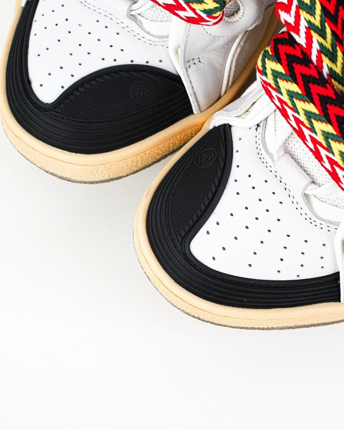 Kivne Lanvin Leather Curb Sneakers
