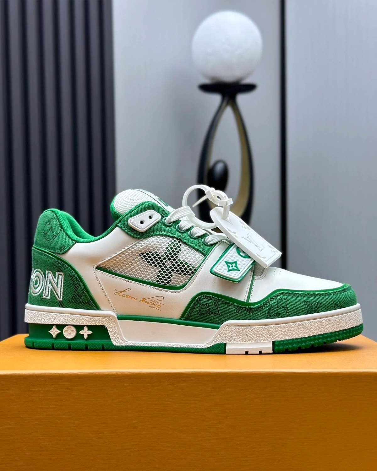 Kivne Louis Vuitton Trainer Sneaker ‘Green’