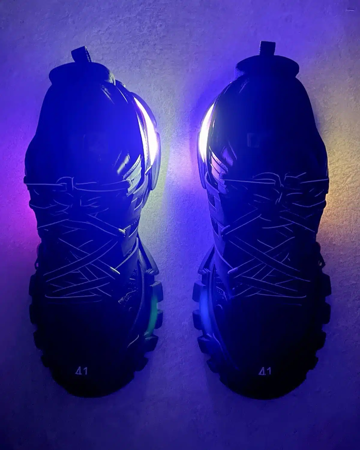 Kivne Balenciaga Track LED Trainer 'Black'