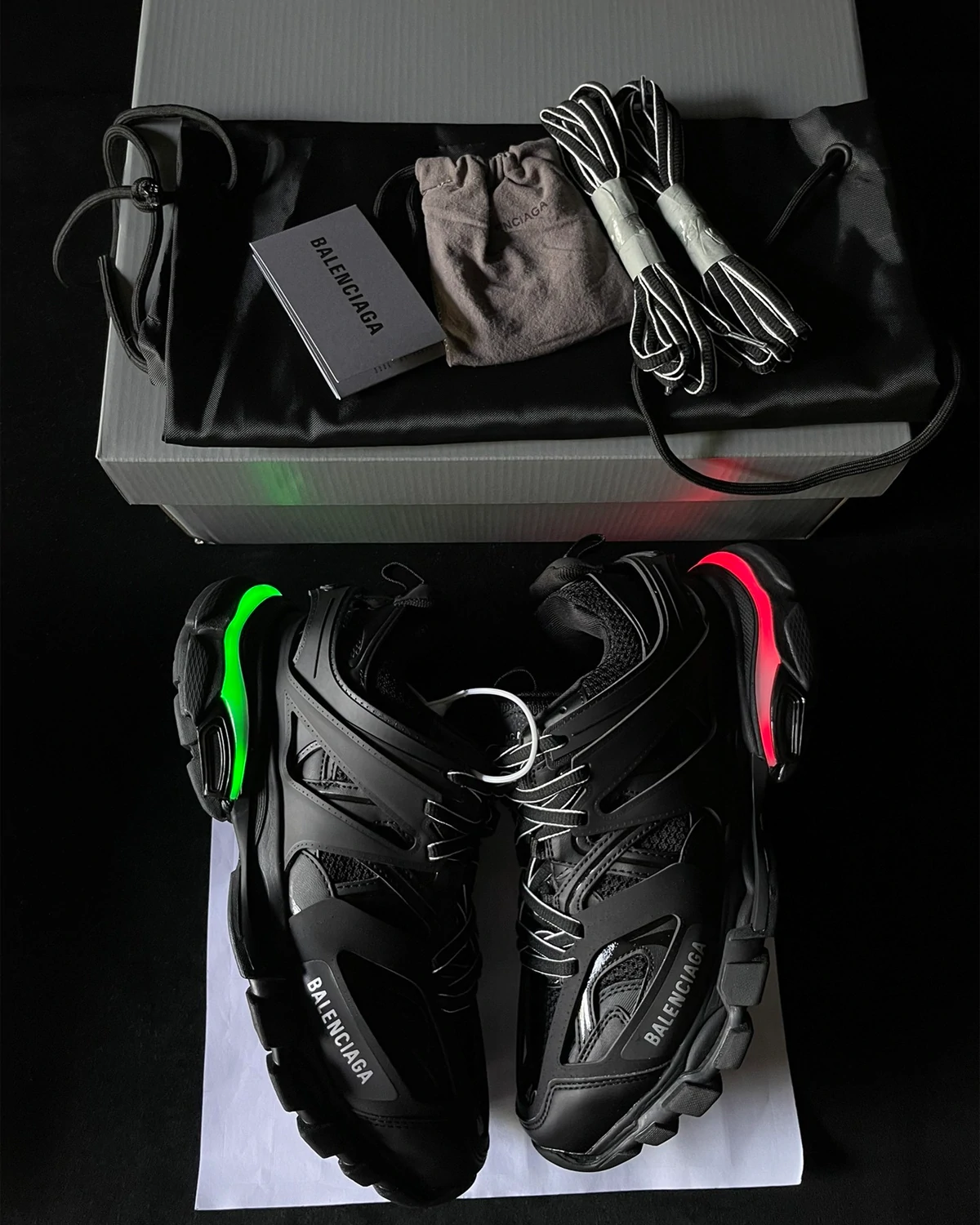 Rebce Balenciaga Track Black LED