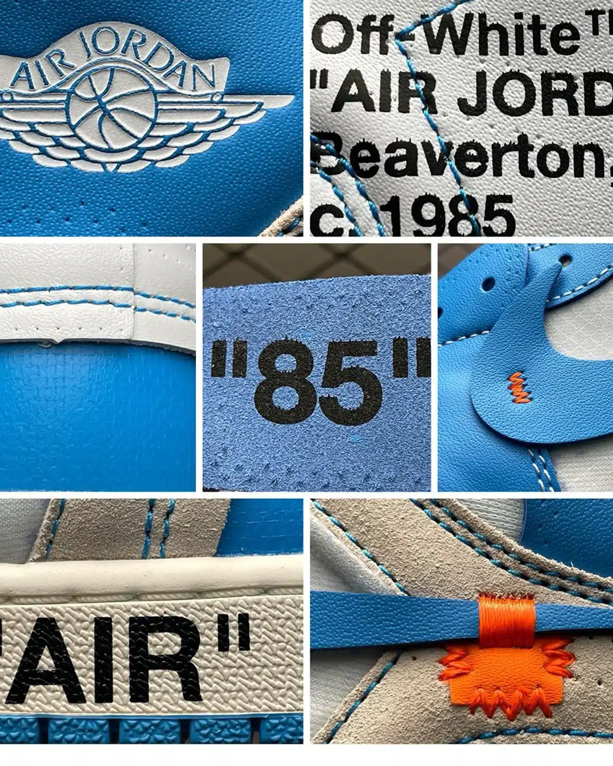Kivne Jordan Off-White x Air Jordan 1 Retro High OG "UNC"