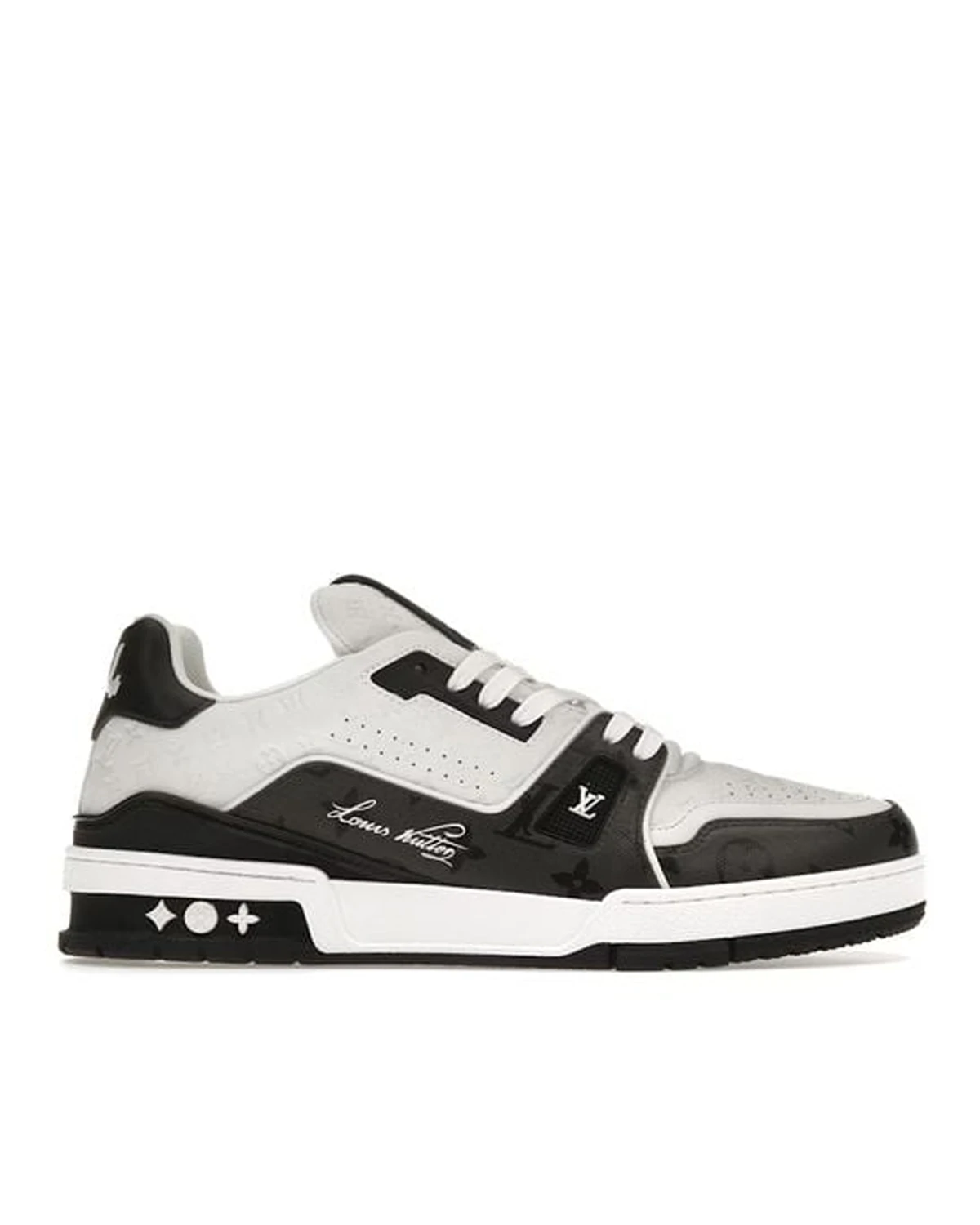 Kivne Louis Vuitton LV Trainer – White Black