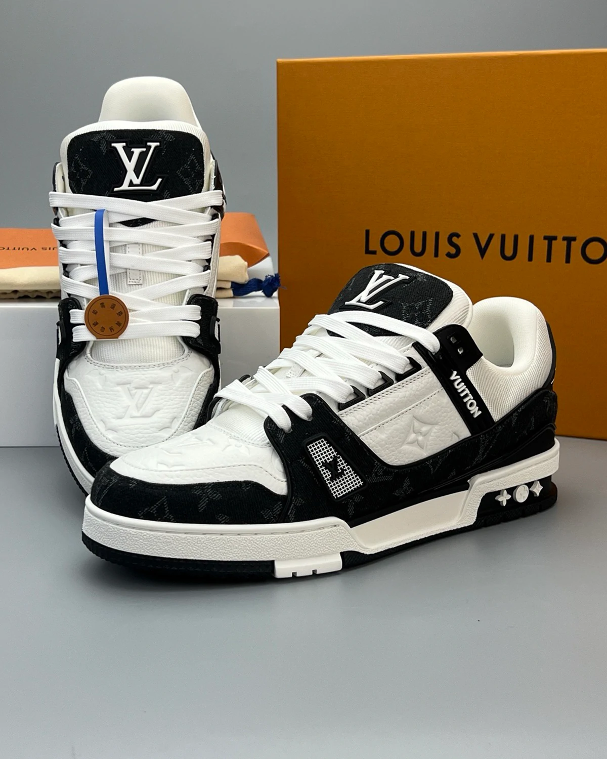 Kivne Louis Vuitton Trainer Sneaker “Black”